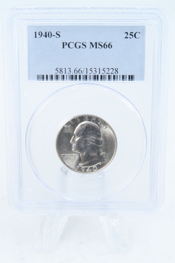 1940-S PCGS MS66 Washington Quarter Business Strike 25C