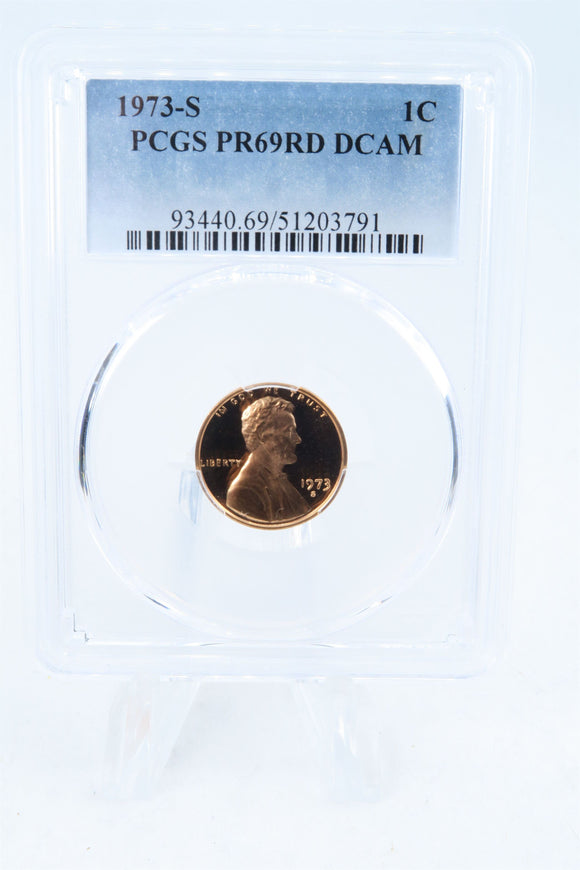 1973-S PCGS PR69DCAM Lincoln Memorial Cent Proof 1C