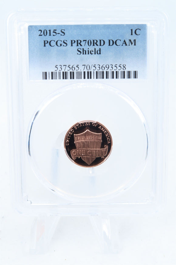 2015-S PCGS PR70DCAM Lincoln Shield Cent Proof 1C