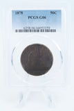 1878-P PCGS G06 Liberty Seated Half Dollar Business Strike 50C