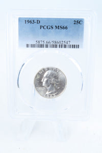 1963-D PCGS MS66 Washington Quarter Business Strike 25C
