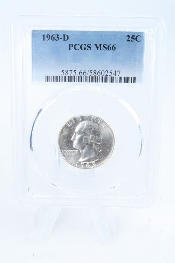 1963-D PCGS MS66 Washington Quarter Business Strike 25C