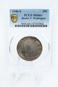 1946-S PCGS MS66+ Booker T. Washington Classic Commemorative Half Dollar 50C