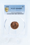 1946-P PCGS MS66RD Lincoln Wheat Cent Business Strike 1C
