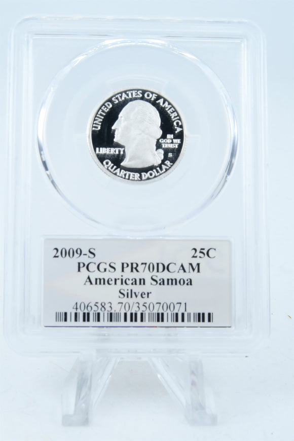 2009-S PCGS PR70DCAM Silver American Samoa Quarter Proof 25C