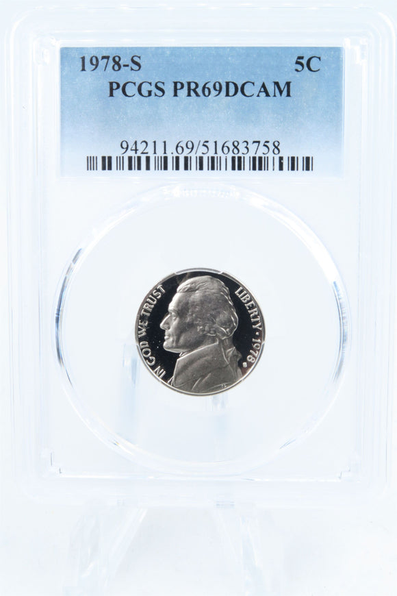 1978-S PCGS PR69DCAM Jefferson Nickel Proof 5C