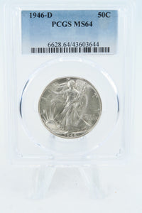 1946-D PCGS MS64 Walking Liberty Half Dollar Business Strike 50C