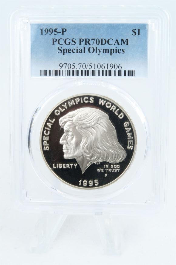 1995-P PCGS PR70DCAM Special Olympics Silver Modern Commemorative Dollar Proof