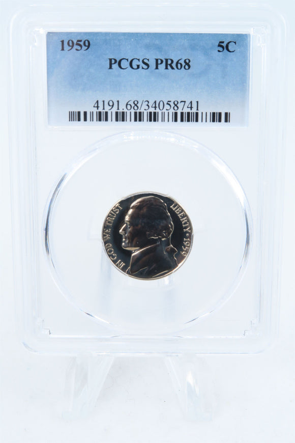 1959-P PCGS PR68 Jefferson Nickel Proof 5C