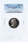 1981-S PCGS PR69DCAM Type 2 Susan B. Anthony Dollar Proof