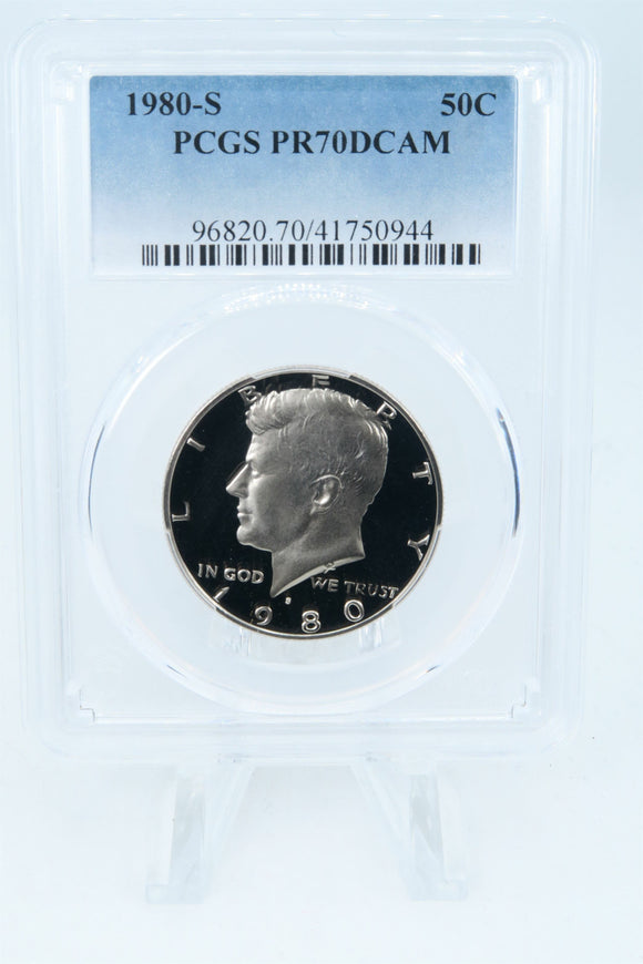 1980-S PCGS PR70DCAM Kennedy Half Dollar Proof 50C