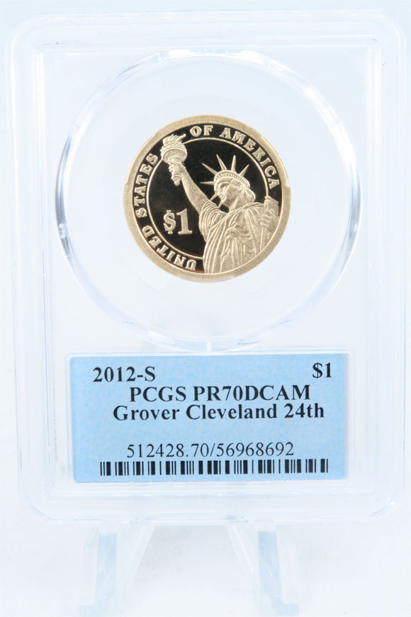 2012-S PCGS PR70DCAM Grover Cleveland 24th Presidential Dollar Proof