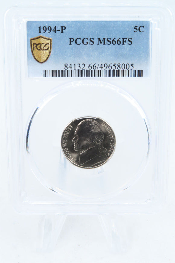 1994-P PCGS MS66FS Jefferson Nickel Full Steps Business Strike 5C