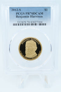 2012-S PCGS PR70DCAM Benjamin Harrison Presidential Dollar Proof