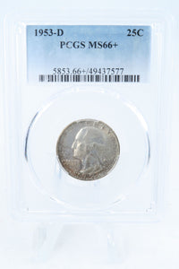 1953-D PCGS MS66+ Washington Quarter Business Strike 25C