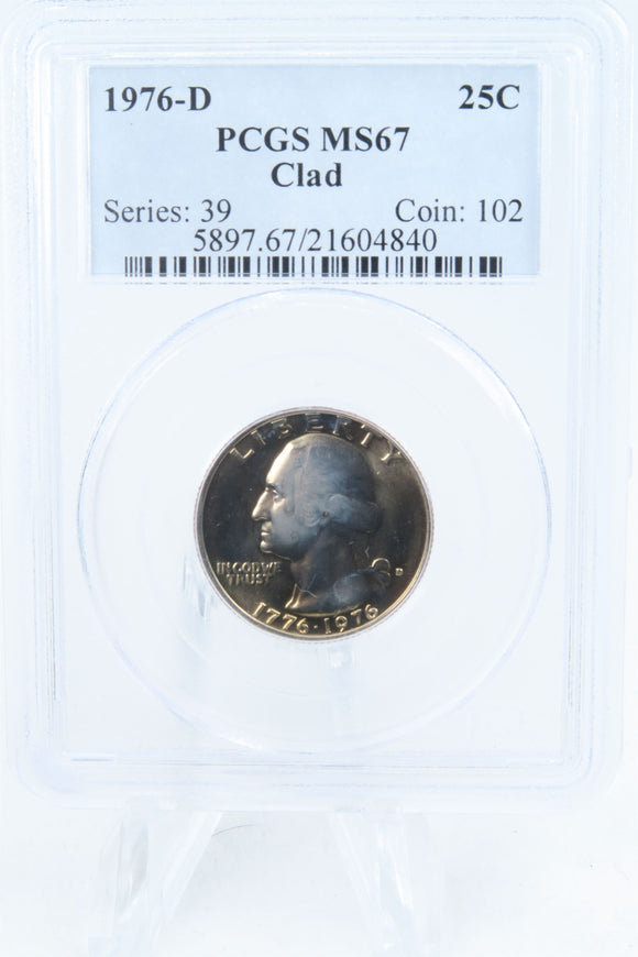 1976-D PCGS MS67 Clad Washington Quarter Business Strike 25C