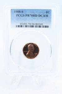 1988-S PCGS PR70DCAM Lincoln Memorial Cent Proof 1C