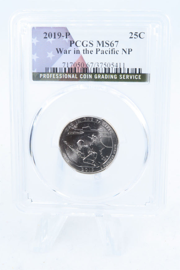 2019-P PCGS MS67 War In The Pacific NP Quarter Business Strike 25C