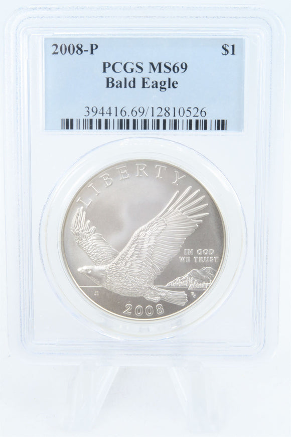 2008-P PCGS MS69 Bald Eagle Silver Modern Commemorative Dollar