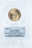 2007-P PCGS MS66 John Adams Position A Presidential Dollar