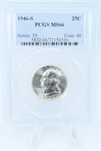 1946-S PCGS MS66 Washington Quarter Business Strike 25C