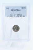 1862-P PCGS MS62 Seated Liberty Half Dime Business Strike H10C