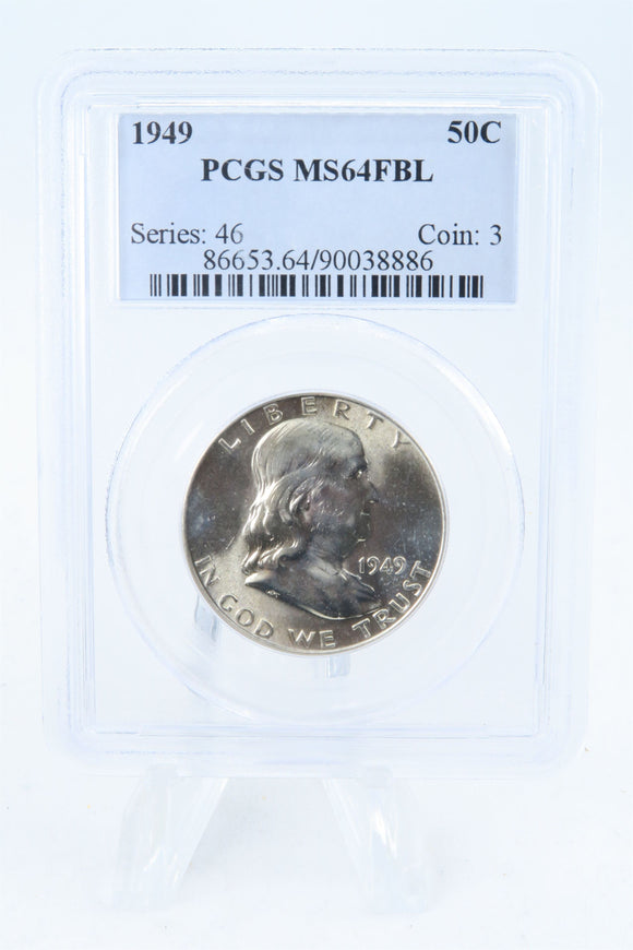 1949-P PCGS MS64FBL Franklin Half Dollar Full Bell Lines 50C