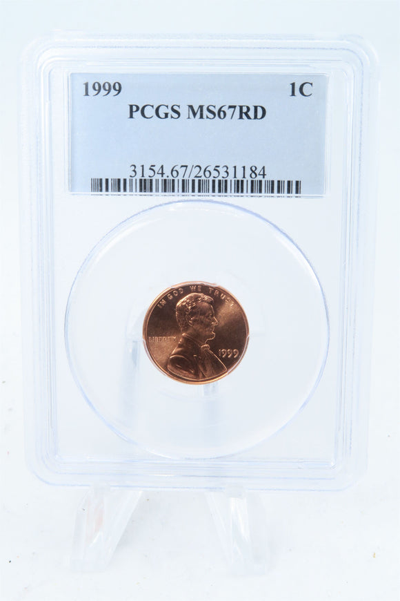 1999-P PCGS MS67RD Lincoln Memorial Cent Business Strike 1C