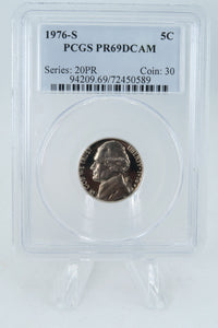 1976-S PCGS PR69DCAM Jefferson Nickel Proof 5C