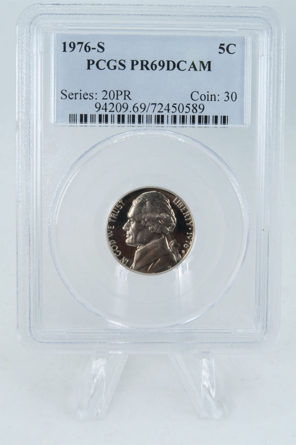 1976-S PCGS PR69DCAM Jefferson Nickel Proof 5C