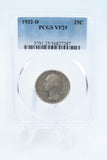 1932-D PCGS VF25 Washington Quarter Business Strike 25C