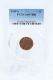 1945-S PCGS MS67RD Lincoln Wheat Cent Business Strike 1C