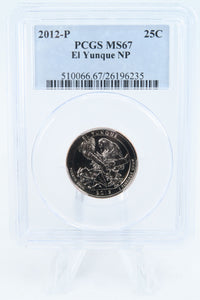 2012-P PCGS MS67 El Yunque NP Quarter Business Strike 25C