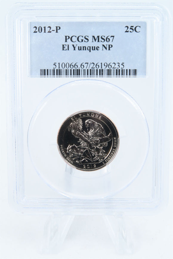 2012-P PCGS MS67 El Yunque NP Quarter Business Strike 25C