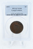 1831-P PCGS VF30BN Large Letters Coronet Head Cent Business Strike 1C