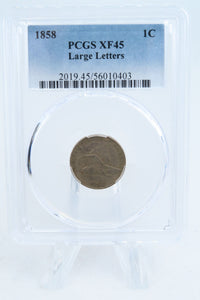 1858-P PCGS XF45 Large Letters Flying Eagle Cent Business Strike 1C