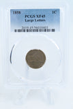 1858-P PCGS XF45 Large Letters Flying Eagle Cent Business Strike 1C