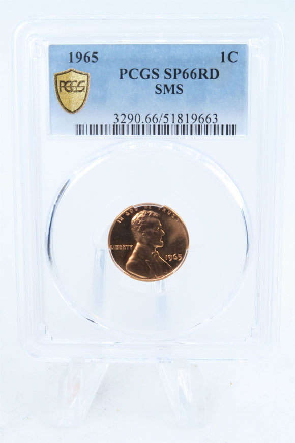 1965-P PCGS SP66RD SMS Lincoln Cent 1C