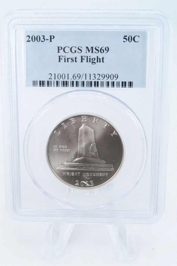 2003-P PCGS MS69 First Flight Modern Commemorative Half Dollar 50C