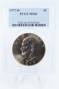 1977-D PCGS MS66 Eisenhower Ike Dollar Business Strike