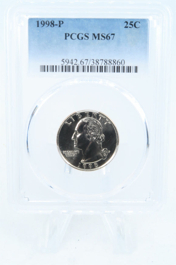 1998-P PCGS MS67 Washington Quarter Business Strike 25C