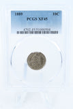 1889-P PCGS XF45 Liberty Seated Dime Business Strike 10C