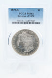 1879-S PCGS MS61 Reverse Of 1878 Morgan Dollar Business Strike