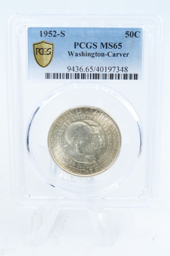 1952-S PCGS MS65 Washignton-Carver Classic Commemorative Half Dollar 50C