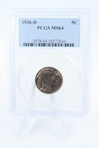 1936-D PCGS MS64 Buffalo Nickel Business Strike 5C