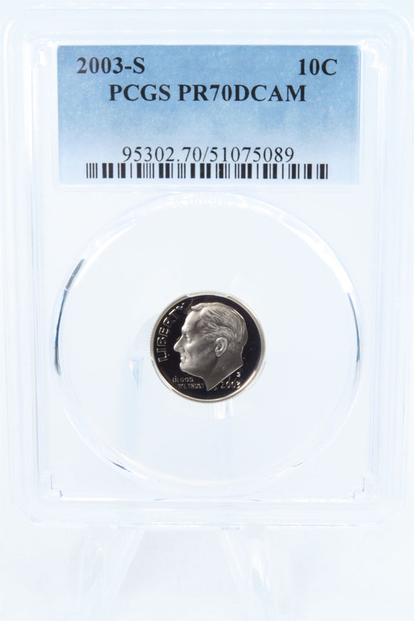 2003-S PCGS PR70DCAM Roosevelt Dime Proof 10C