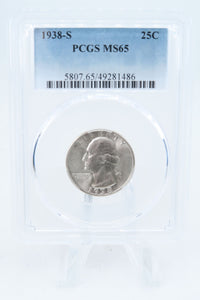 1938-S PCGS MS65 Washington Quarter Business Strike 25C
