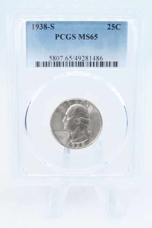 1938-S PCGS MS65 Washington Quarter Business Strike 25C