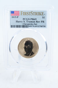 2015-P PCGS PR69 Harry S. Truman Presidential Dollar Reverse Proof