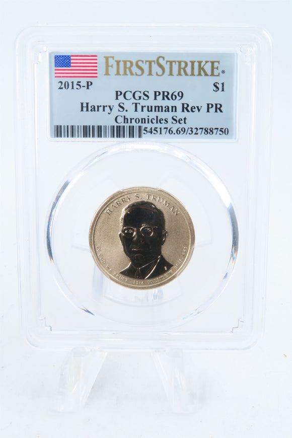 2015-P PCGS PR69 Harry S. Truman Presidential Dollar Reverse Proof